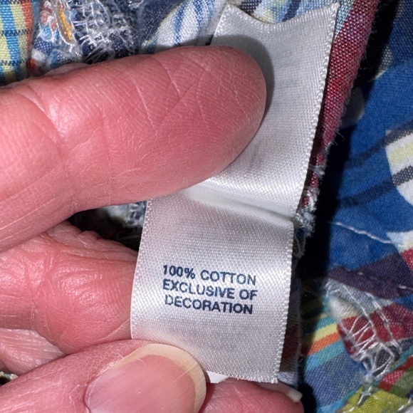 Gap Infant Boys Madris Plaid Short Overalls w/Monkeys & Pockets (3-6 Mo) - Picture 7 of 8